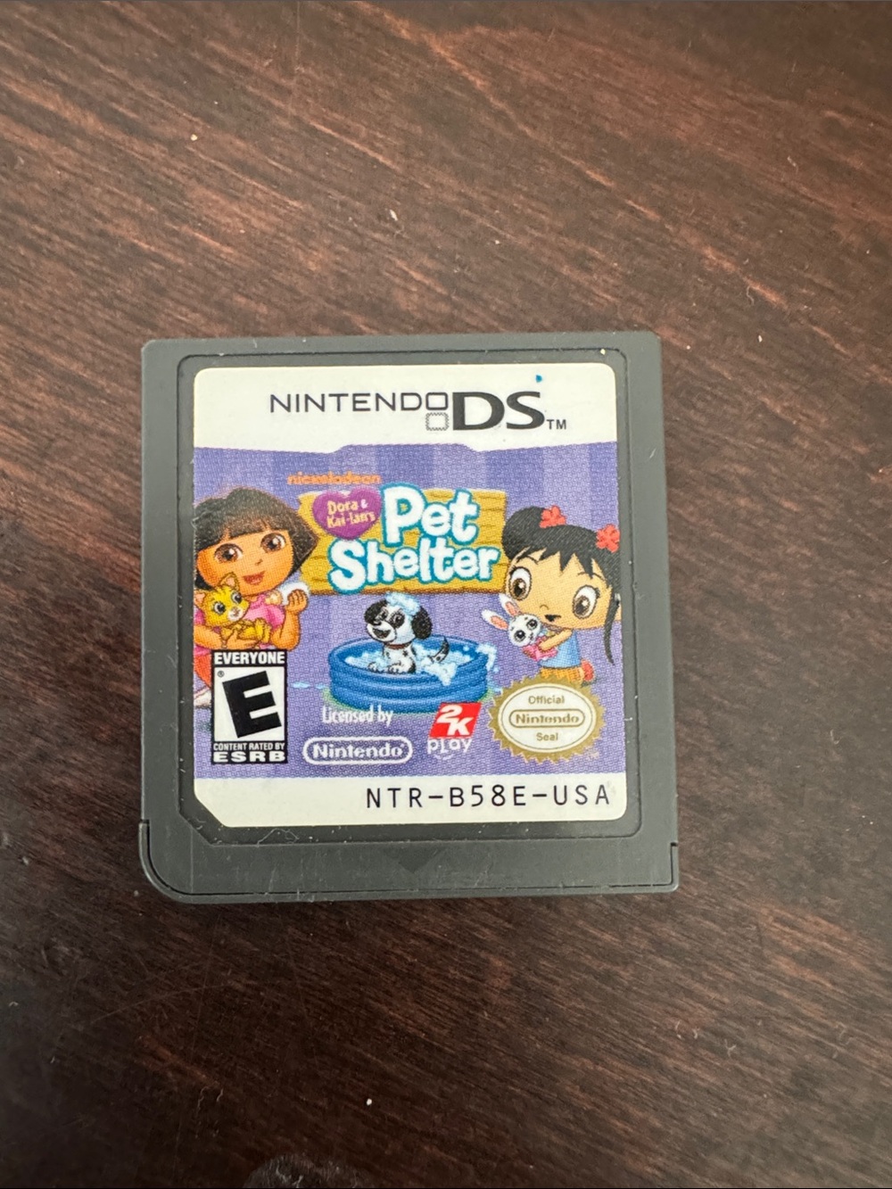 Nintendo DS Pet Shelter Game Card - Purple Artwork